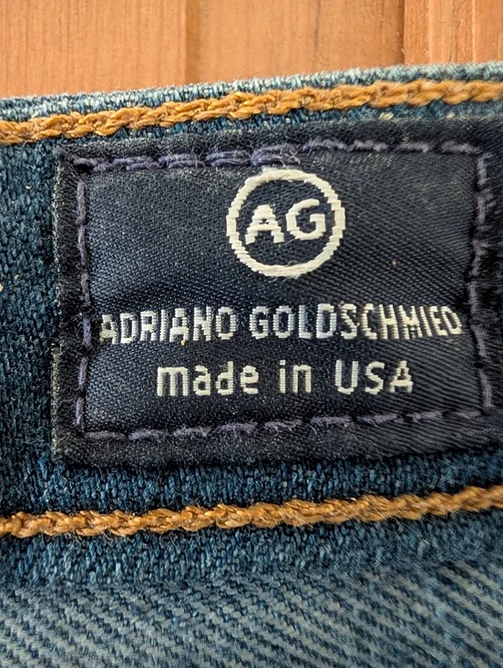 Adrian Goldschmeid lWomen’s Blue Denim Jeans with Multicolor Paisley Flare and - Picture 4 of 4